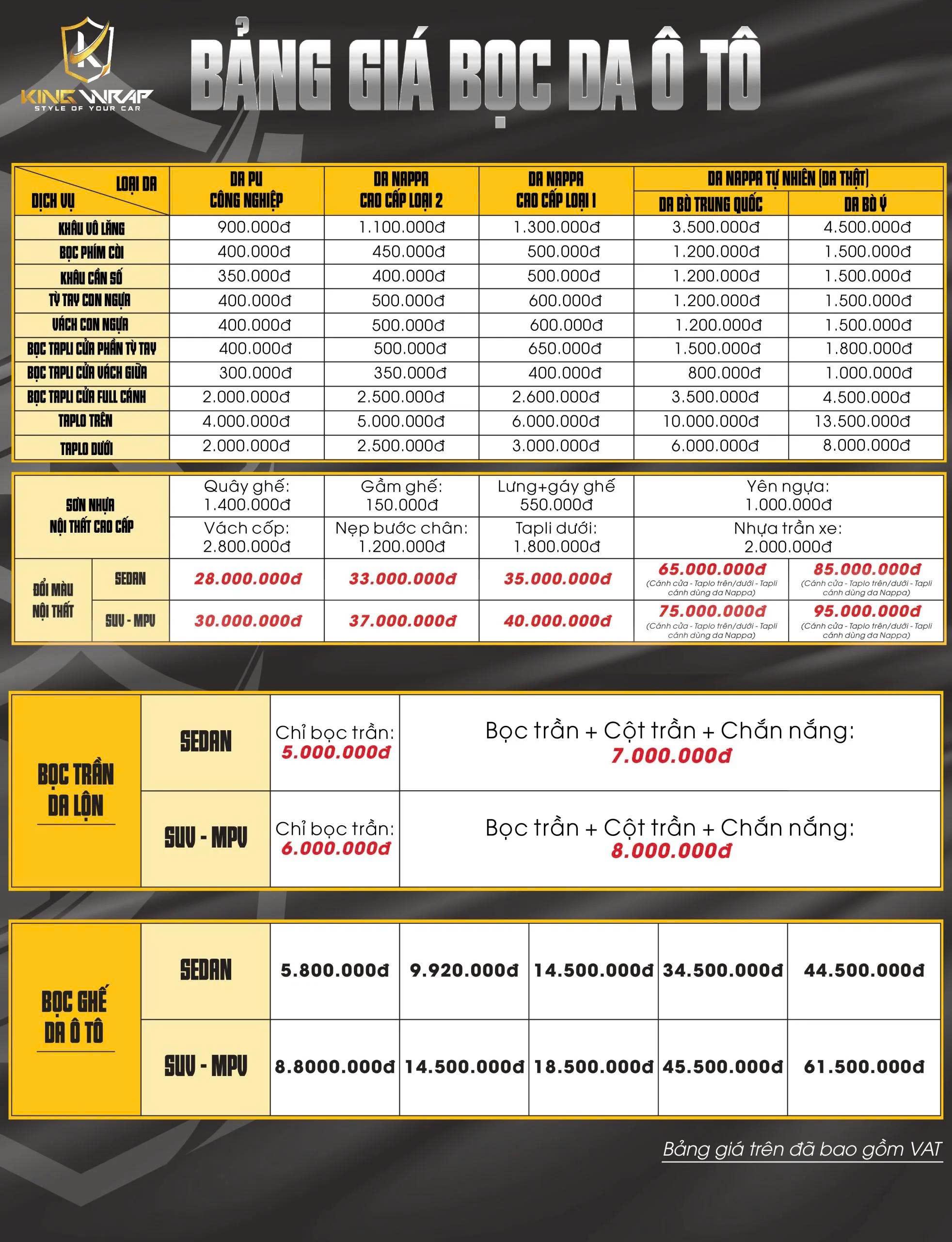 Bọc da ghế ô tô uy tín tại Hải Dương